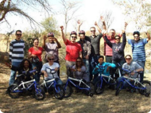 Bicycle Build Off team building